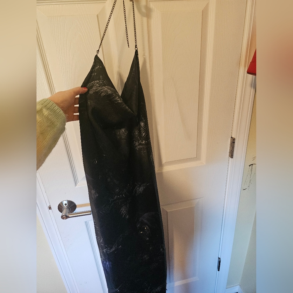 Size 6 All Saints Backless Chain Halter Dress